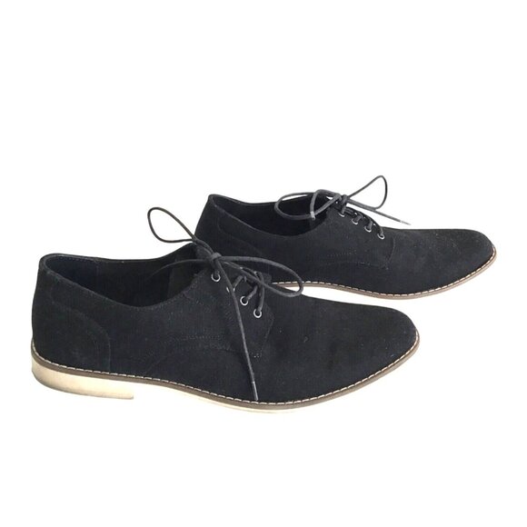 PERRY ELLIS- MENS BLACK COMFY LACE UP SHOES SIZE 11.5 - Picture 1 of 8